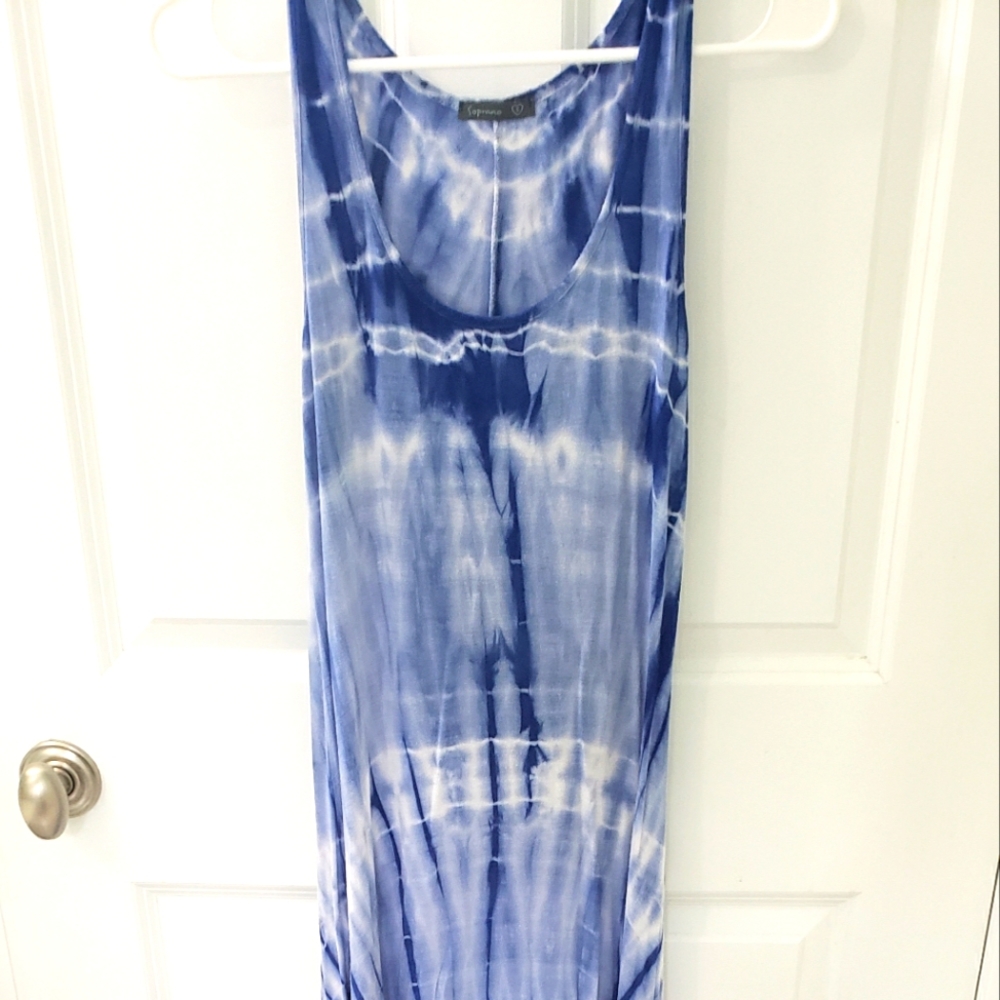 Maxi hi/low tyedye tank dress